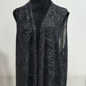 LulaRoe Black Flowing Vest Duster Women's Extra Large